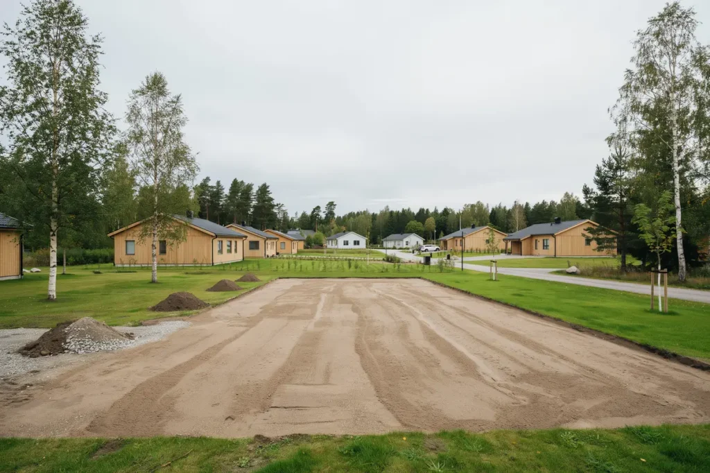 schaktning och finplanering f r villatomt i fuller hage