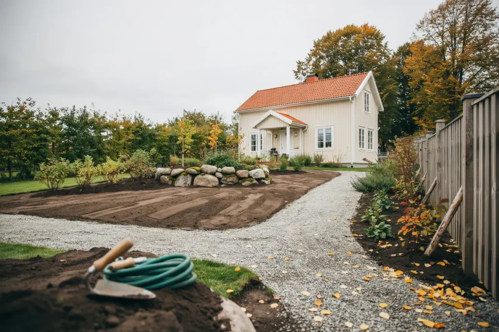 septembertips f r villa gare f rbered tomten f r h stplantering med r tt jord niv er och markarbete