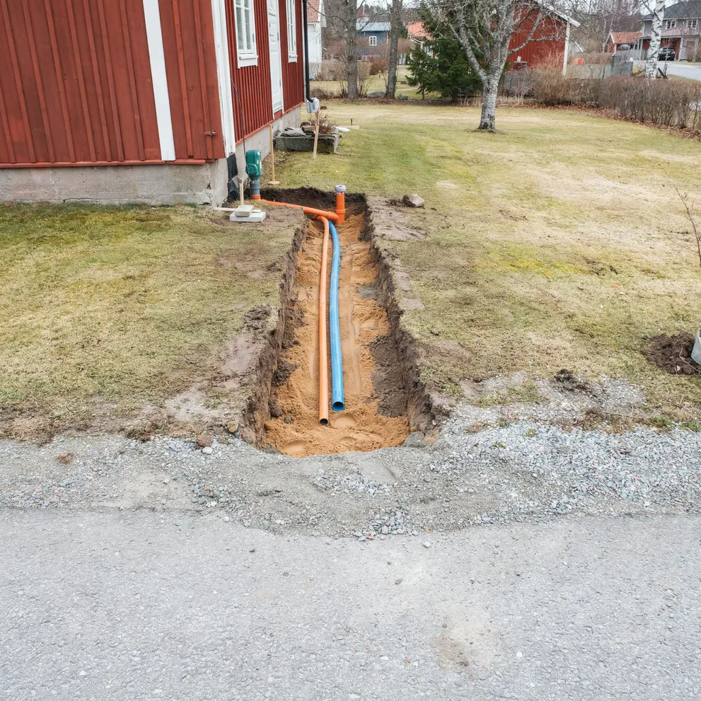 koppla kommunalt vatten avlopp storvreta uppsala uppland