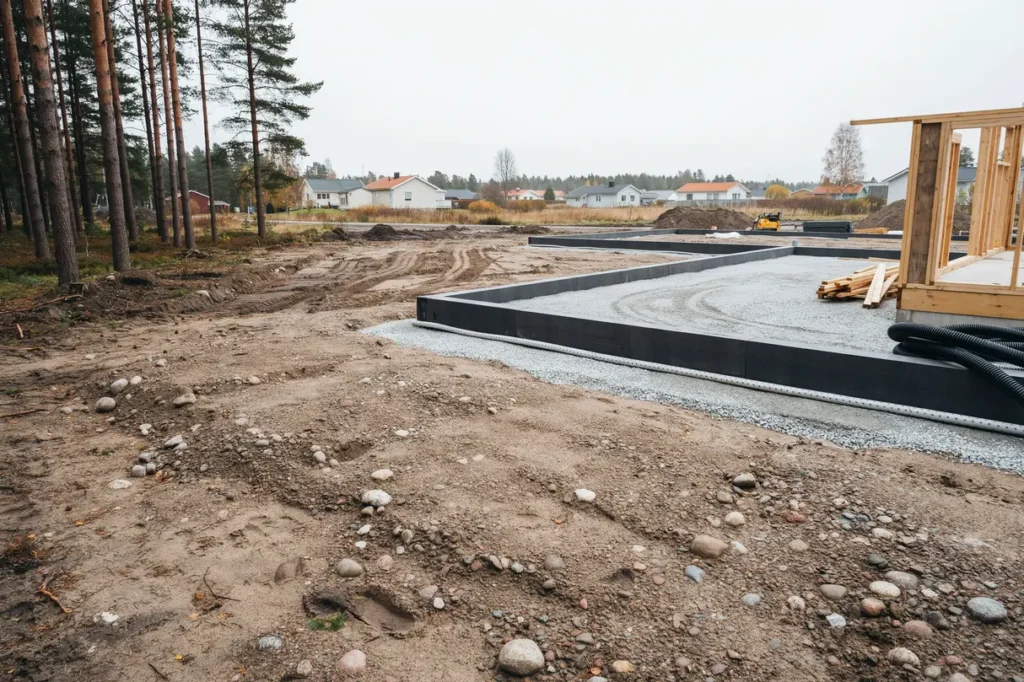 markarbete och grundl ggning f r varmgrund p mor nmark